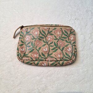 Anthropologie x Llani Floral Mini Kavi Bum Bag Clutch Make Up Bag Leather Boho